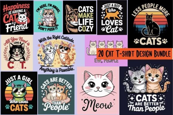 Cat T Shirt Design Bundle: A Designer's Review