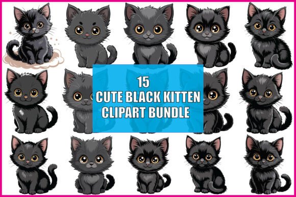 Cute Black Kitten Clipart Bundle: A Designer's Review
