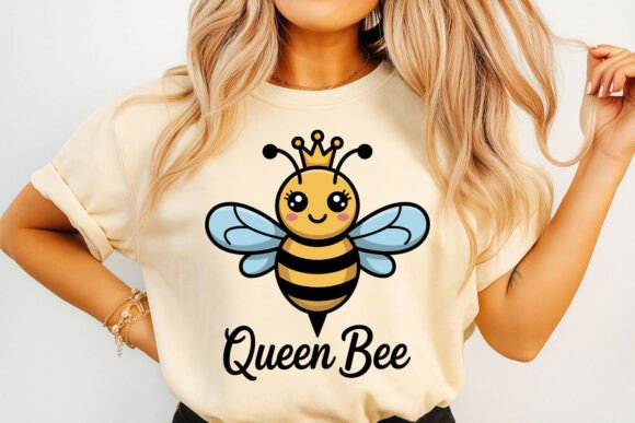 Cute Cartoon Queen Bee Illustration: A Designer's Review