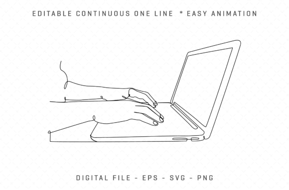 Hands Typing Laptop Line Art: A Designer's Review
