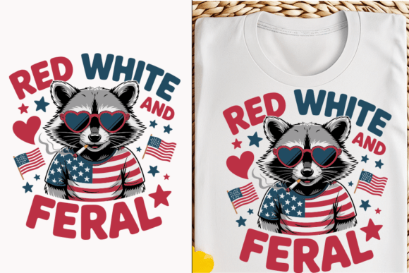Patriotic Raccoon with American Flag: A Designer's Review
