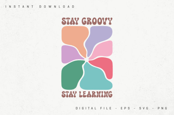 Retro Pastel Stay Groovy Flower Art: A Designer's Review