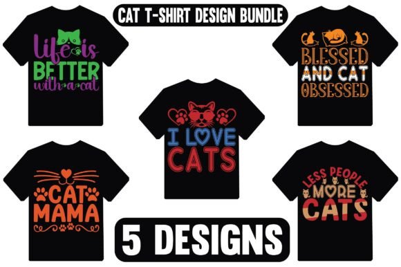 Review: 5 Cat T-Shirt Design Bundle for Embroidery