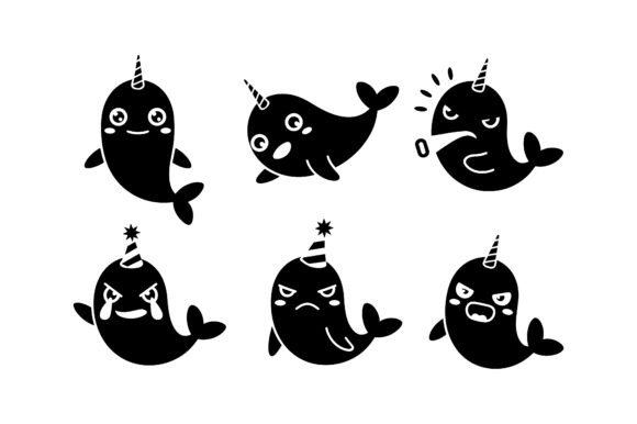 Review: Cute Narwhal Character Icon Set EPS for Embroidery