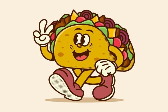 Review: Cute Retro Taco Mascot for Embroidery