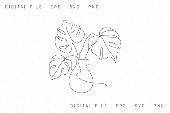 Review: One Line Art of Tropical Monstera Leaf for Embroidery