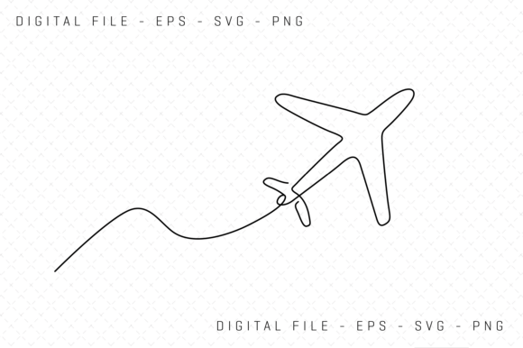 Review: One Line Vector Drawing of an Airplane for Embroidery
