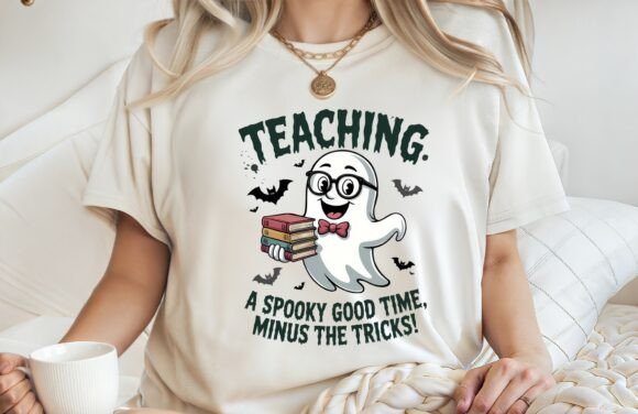 Review: Teaching Spooky Time Halloween Shirt PNG for Stitchers