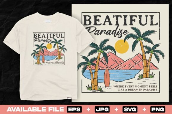 Vintage Tropical Beach Print Design Review